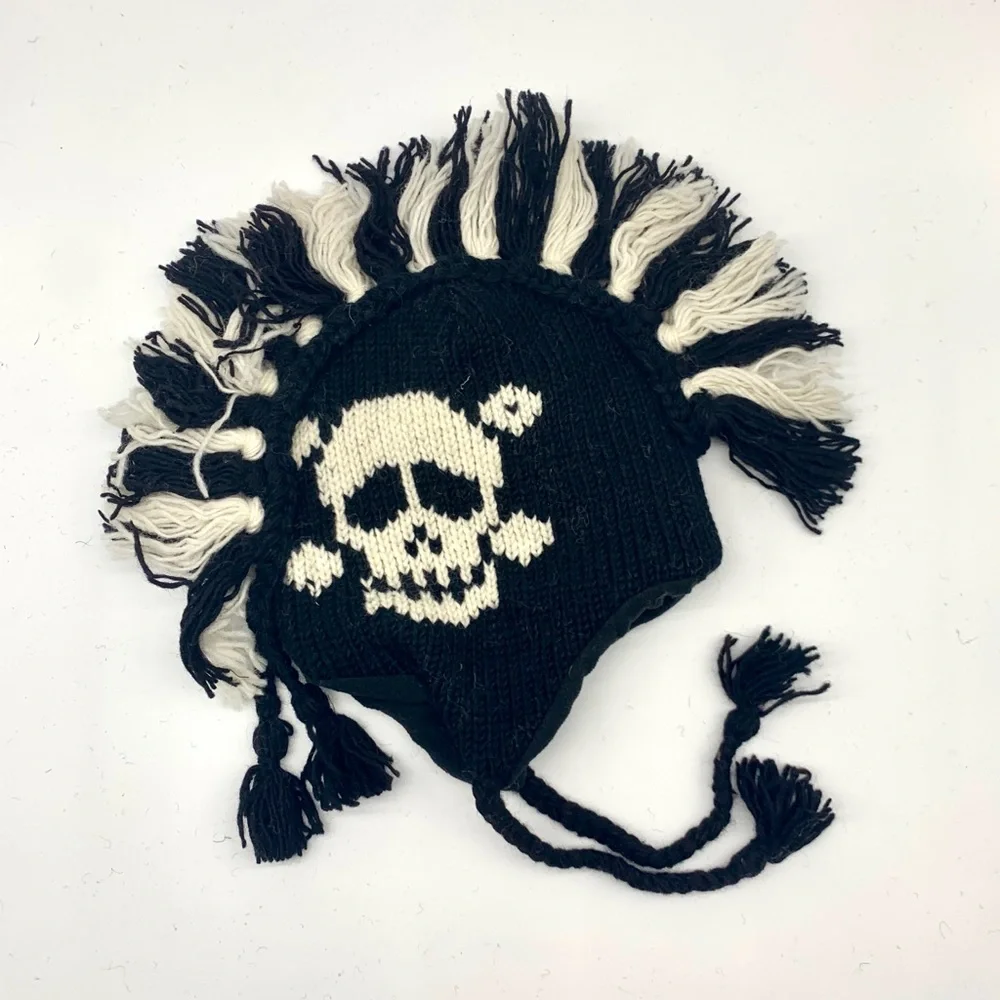 Mohawk Skull Beanie
